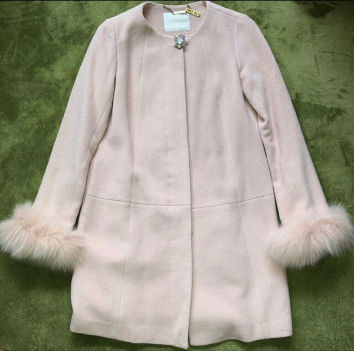 【美品】セシルマクビー ファー ウールコート