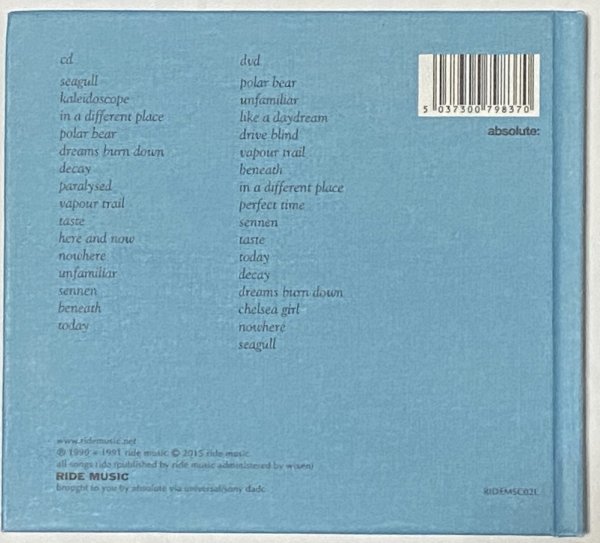 RIDE NOWHERE 25TH ANNIVERSARY EDITION ライド ノーホエア 25周年アニヴァーサリー・エディション CD+DVD  輸入国内盤仕様 シューゲイザー