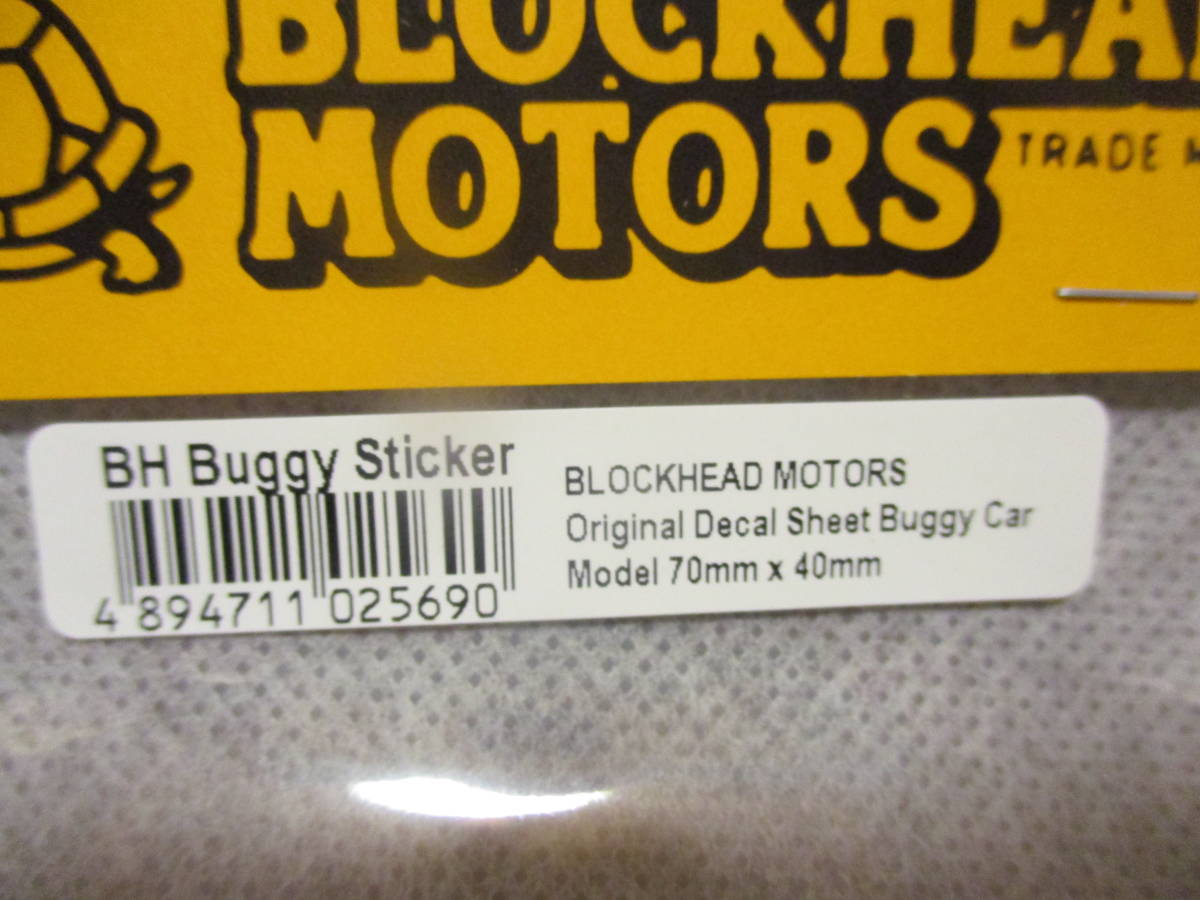 未使用未開封品 Blockhead Motors BH Buggy Sticker 70mm x 40mm Original Buggy Car Model Decal Sheet_画像2