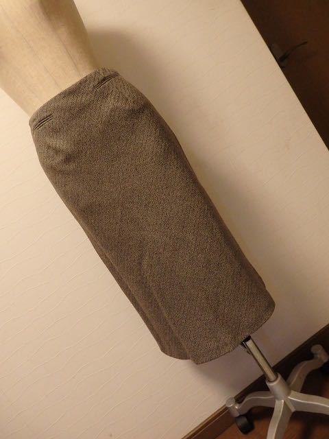 [ beautiful goods ]*BALLSEY herringbone pattern wool 98% long height skirt / Tomorrowland *