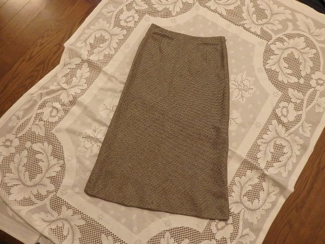 [ beautiful goods ]*BALLSEY herringbone pattern wool 98% long height skirt / Tomorrowland *