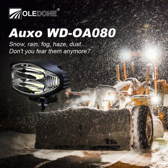 OLEDONE ALL-Weather LED Work Light WD-A080 все погода type LED рабочее освещение 3 цвет переключатель модель белый orange 2 шт. комплект снегоочиститель работа машина трактор 
