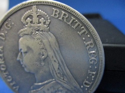 ヴィクトリア女王ジュビリーヘッド・クラウン銀貨/1890年/イギリス
