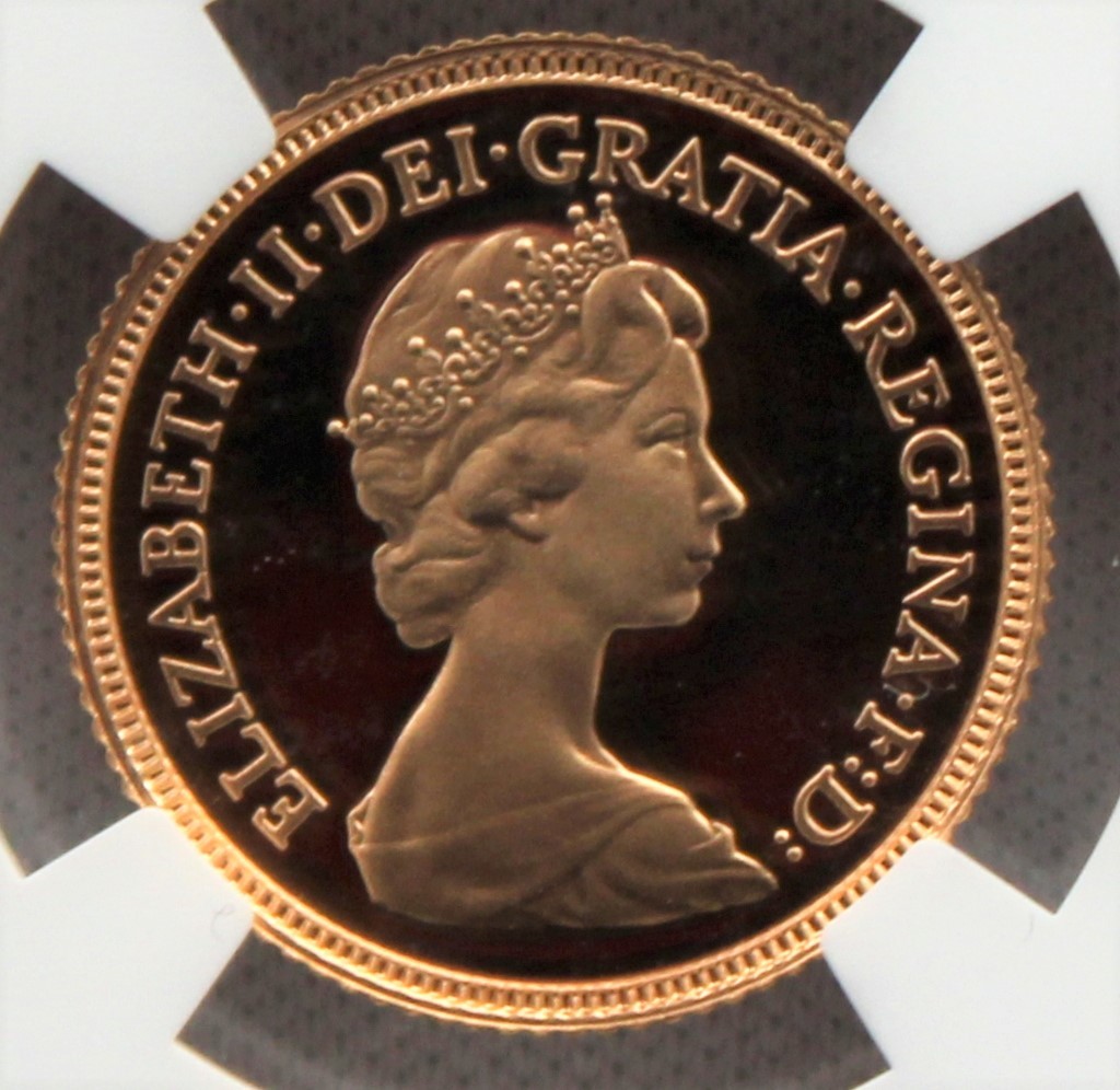1980年 イギリス エリザベス2世 1/2ソブリン 金貨 NGC PF70UC 最高鑑定