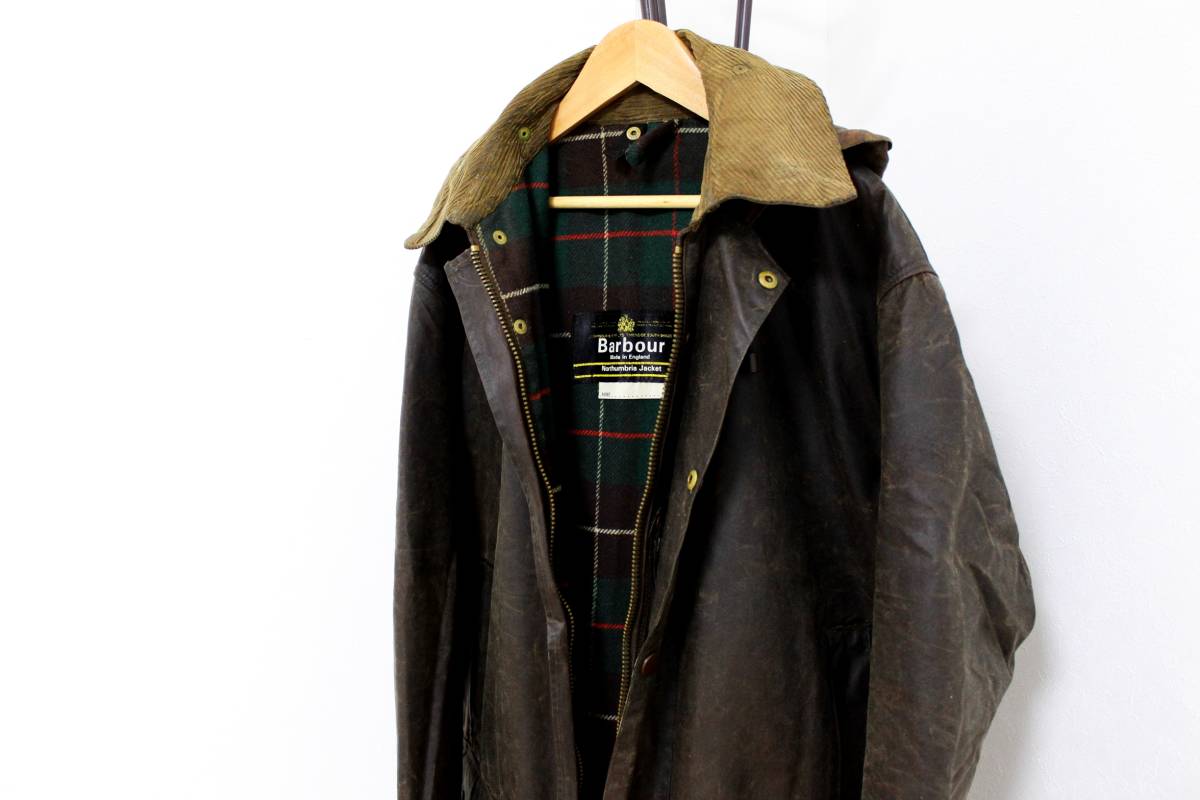 [Special Piece] 1981 1CREST BARBOUR NORTHUMBRIA C40 with HOOD / ヴィンテージ 80s  1クレスト バブアー ノーザンブリア & フード