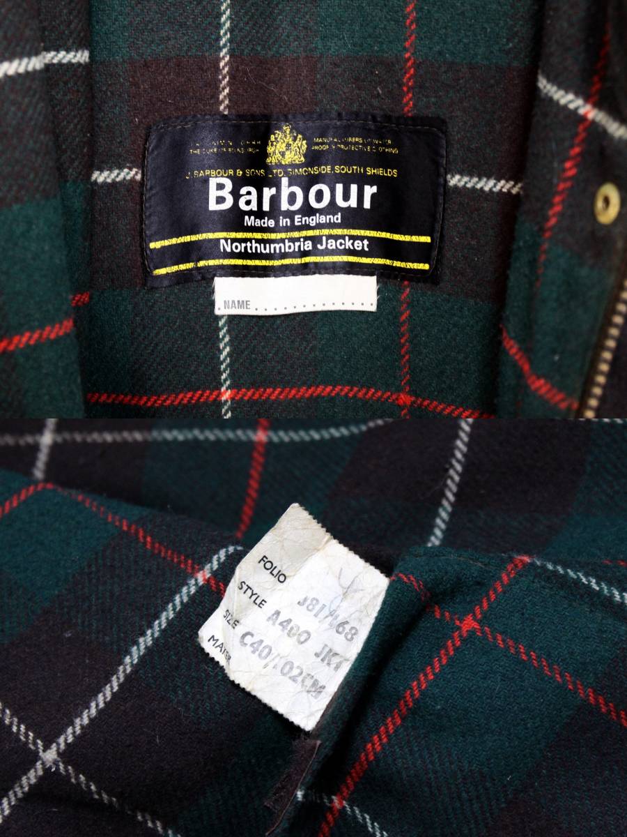 Special Piece] 1981 1CREST BARBOUR NORTHUMBRIA C40 with HOOD