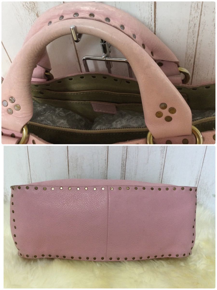 CELINE】セリーヌ レザースタッズブギーバッグ ピンク | bioimune.com.br