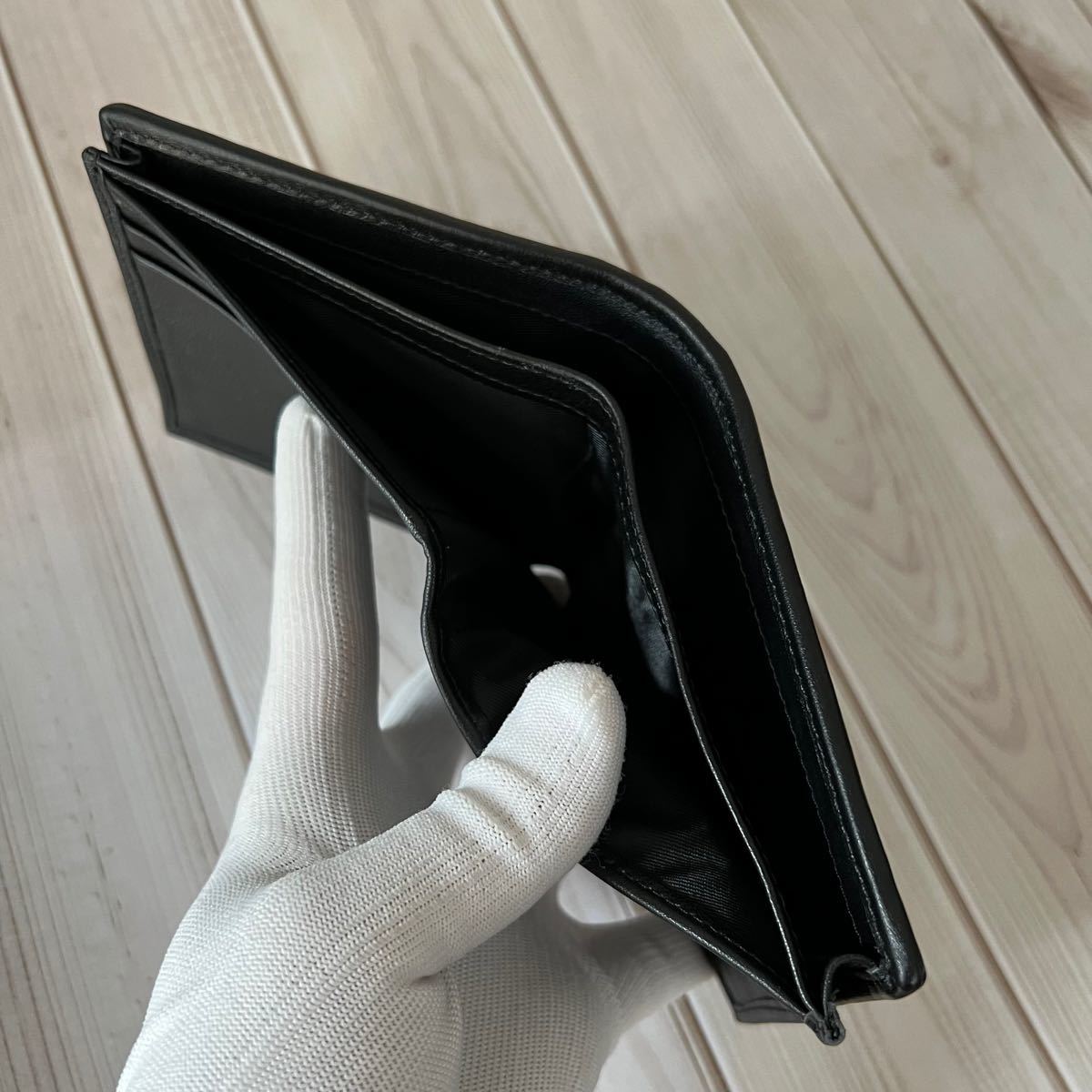 レア 艶あり 本物保証 ワニ革 本革 黒 クロコダイル