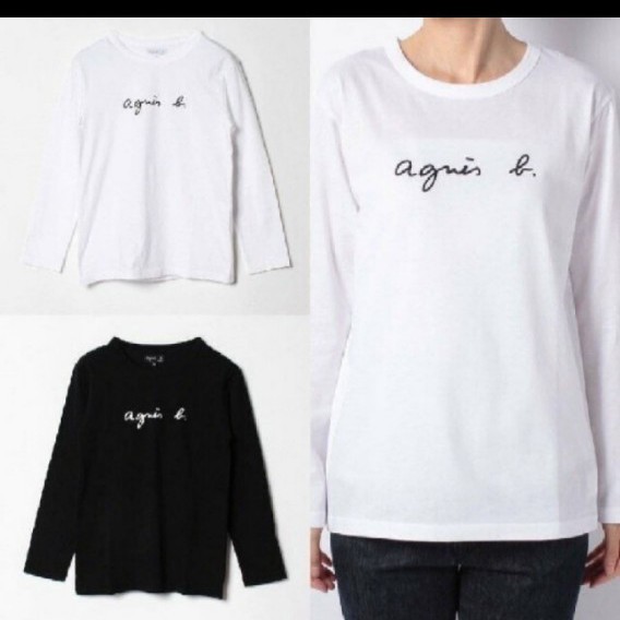Agnes b 長袖Tシャツ レディース Lサイズ 白黒2枚|PayPayフリマ
