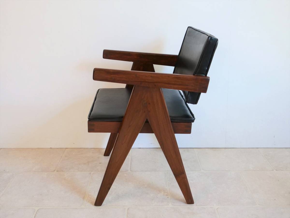 ◇ピエール・ジャンヌレ Pierre Jeanneret Leather Floating Back