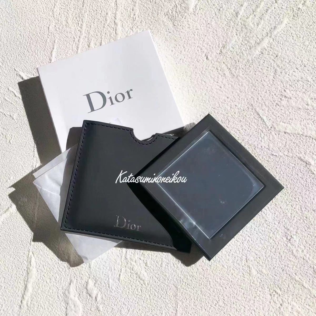 新品未使用 ディオール Dior ノベルティミラー 鏡ブラック 外箱なし 