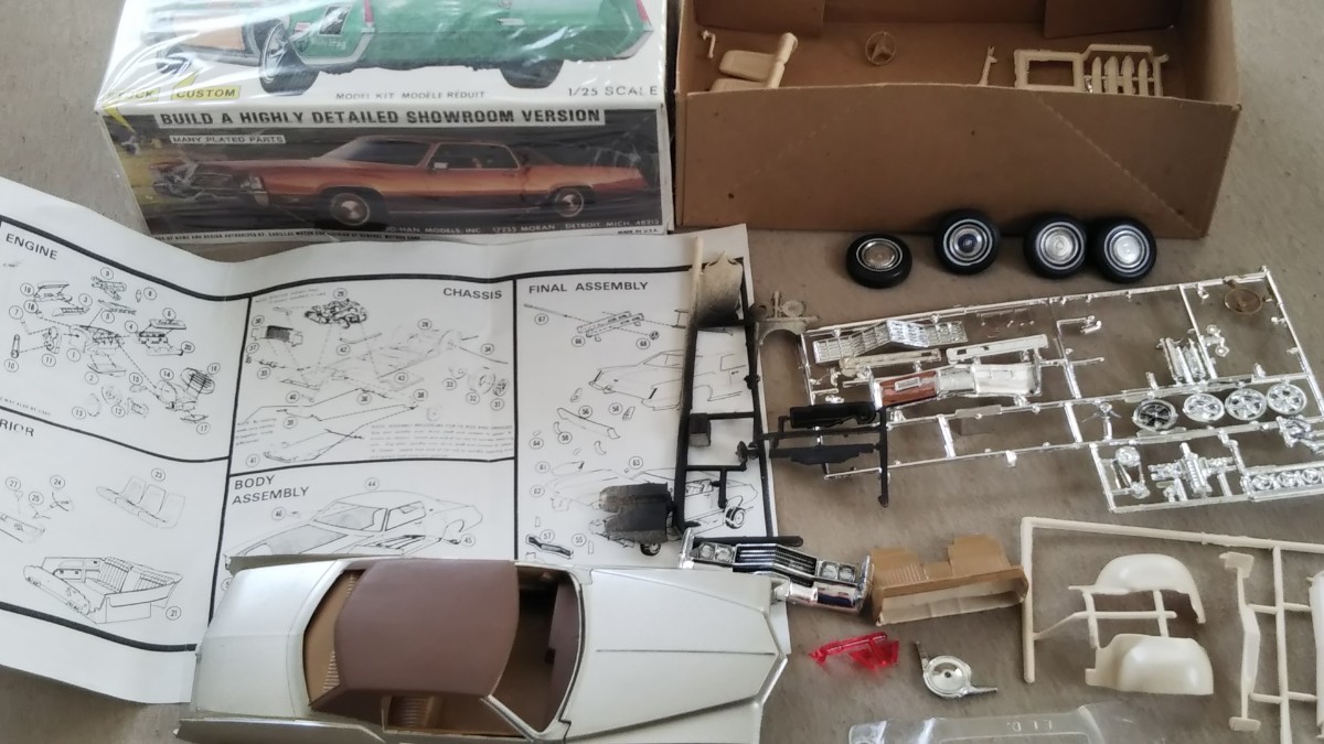 JO-HAN 1/25 キャデラック エルドラド プラモデル製作途中 JO-HAN 1/25 キャデラック エルドラド プラモデル製作途中