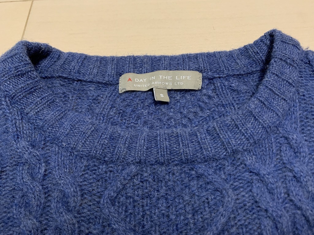 UNITED ARROWS United Arrows вязаный свитер темно-синий S размер 