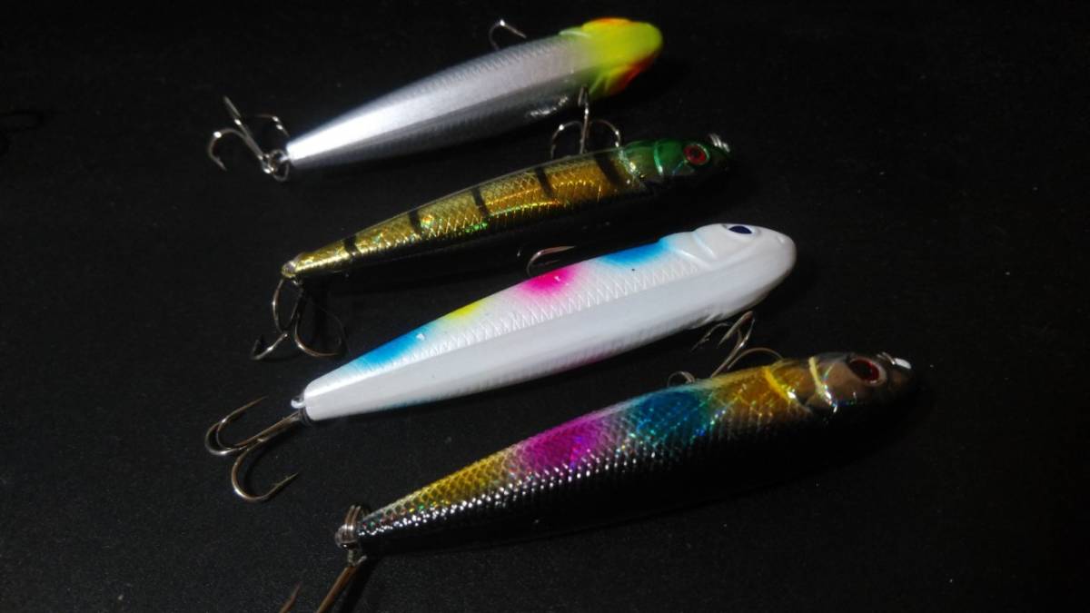  искусственная приманка комплект pencil bait 8cm 8.5g 4 шт. комплект автобус рыбалка 