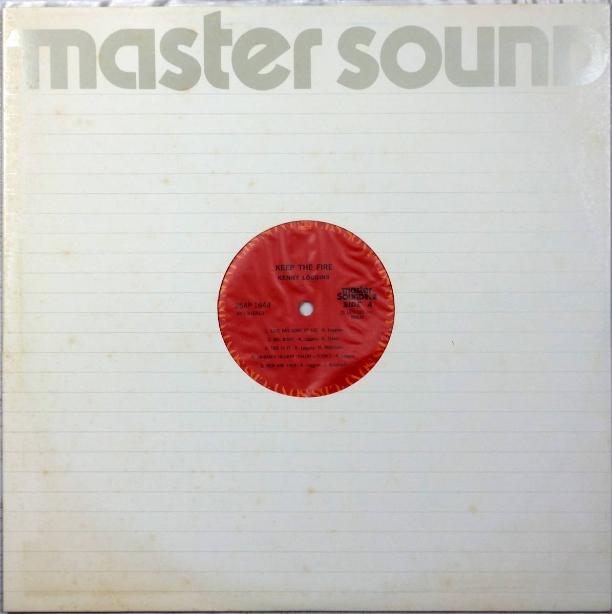 ◆KENNY LOGGINS/KEEP THE FIRE (JPN LP/Master Sound) -Audiophile_画像3