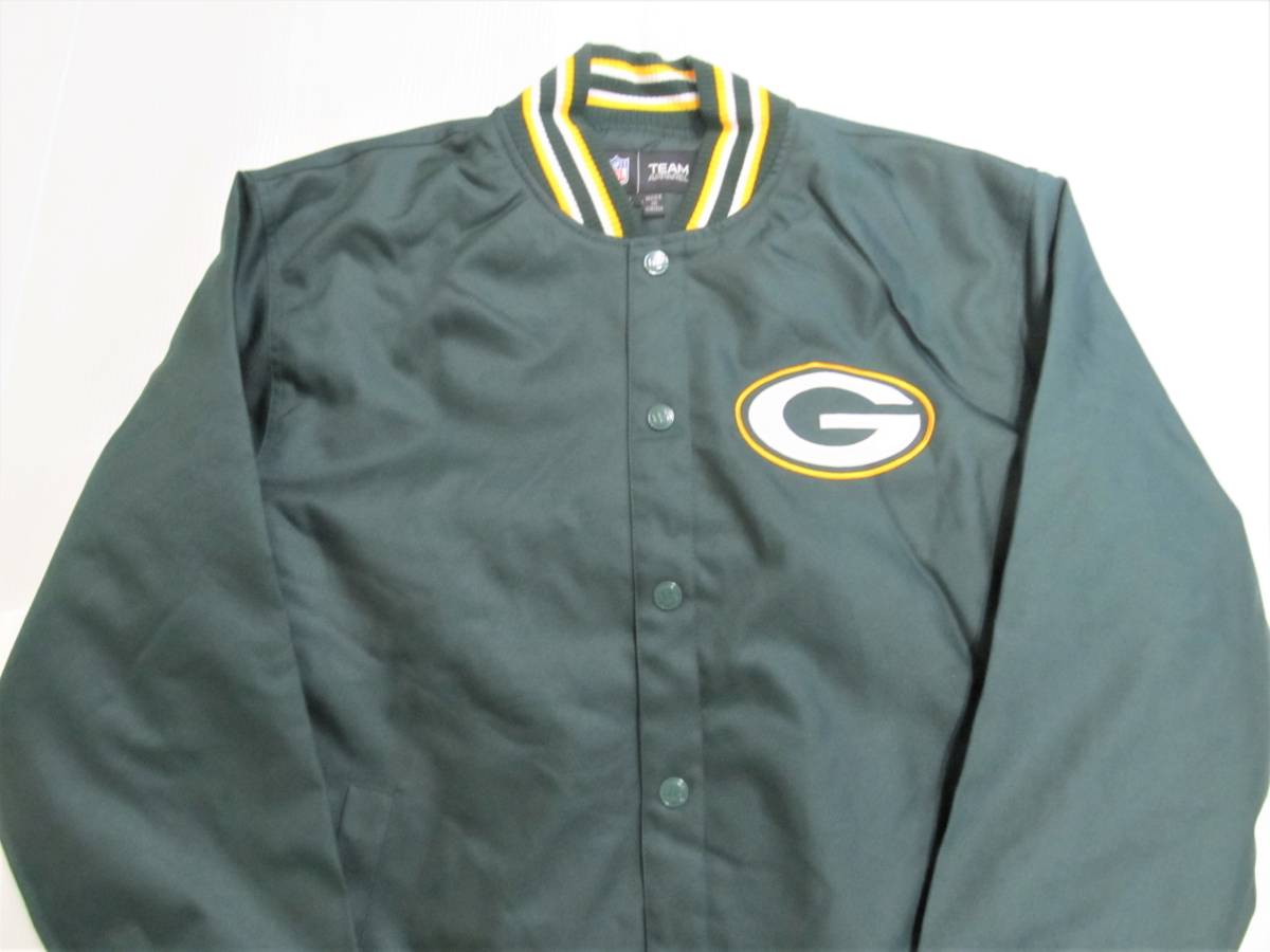 BE78)JH Design Green Bay Packers ポリツイルジャケット/NFL/グリーンベイ・パッカーズ/XL/USサイズ_画像2