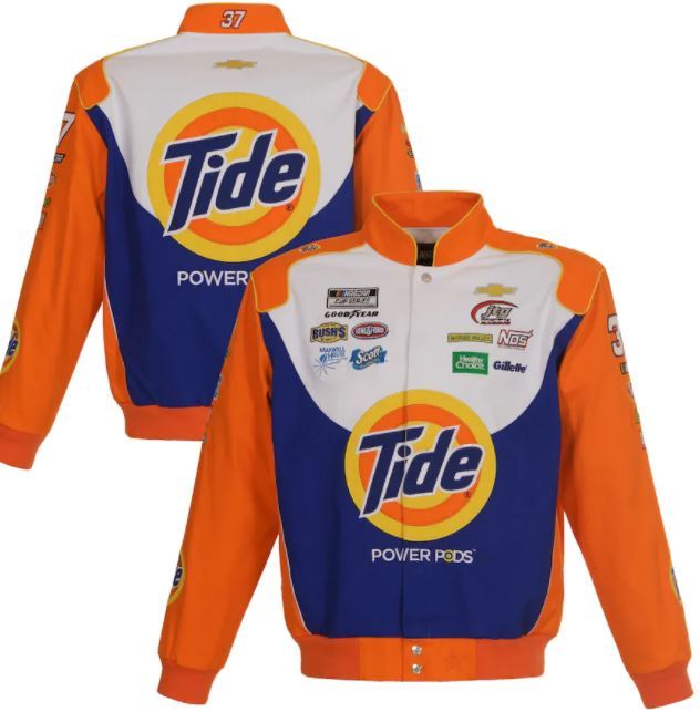 BE60)JH Design Ryan Preece [TIDE] NASCAR 2021/レーシングツイルジャケット/2XL/USサイズ_画像1