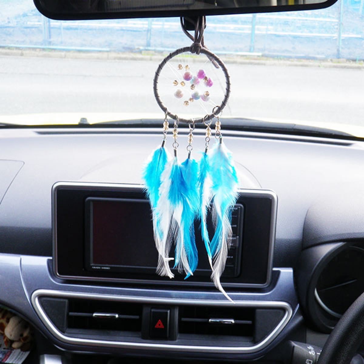 Paypayフリマ 新品 ドリームキャッチャー 車 ルームミラー アクセサリー パステル ブルー Paypayフリマ 新品 ドリームキャッチャー 車 ルームミラー アクセサリー パステル ブルー