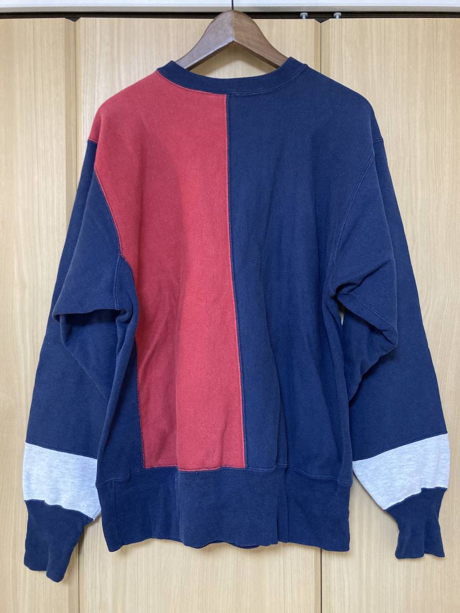 美品】 USA製 90s CHAMPION リバースウィーブ L 刺繍タグ 目付き