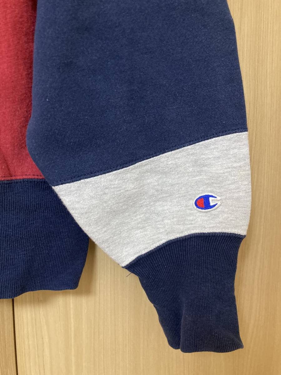美品】 USA製 90s CHAMPION リバースウィーブ L 刺繍タグ 目付き