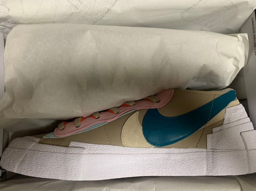 28.5cm Nike sacai KAWS コラボ Blazer Low Reed ナイキ サカイ カウズ