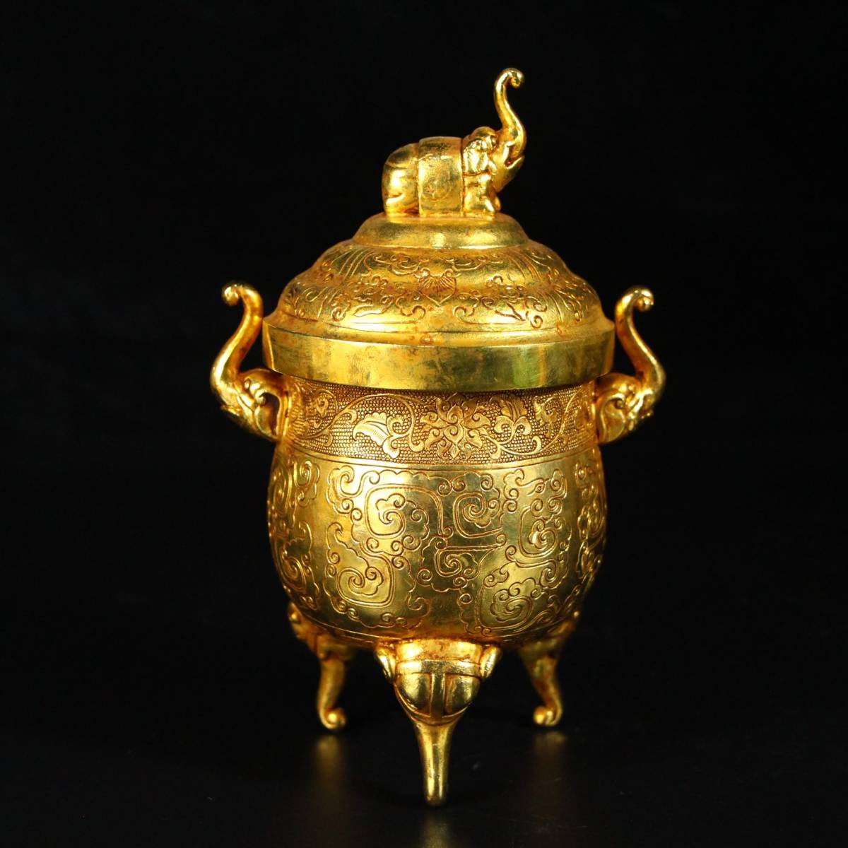 典藏*銅製 流金*象炉】置物 賞物 珍藏 極美品 edurbesa.gov.co