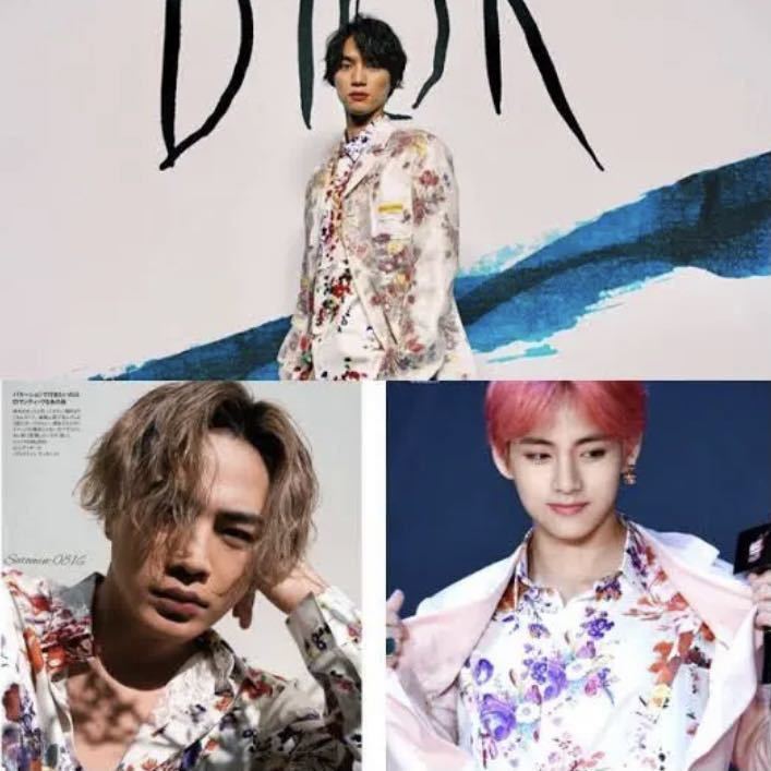 【BTS着用】Dior homme × kaws 19ss シルクシャツ　ディオールオム/キムジョーンズ/コウズ/グク/テテ_画像4