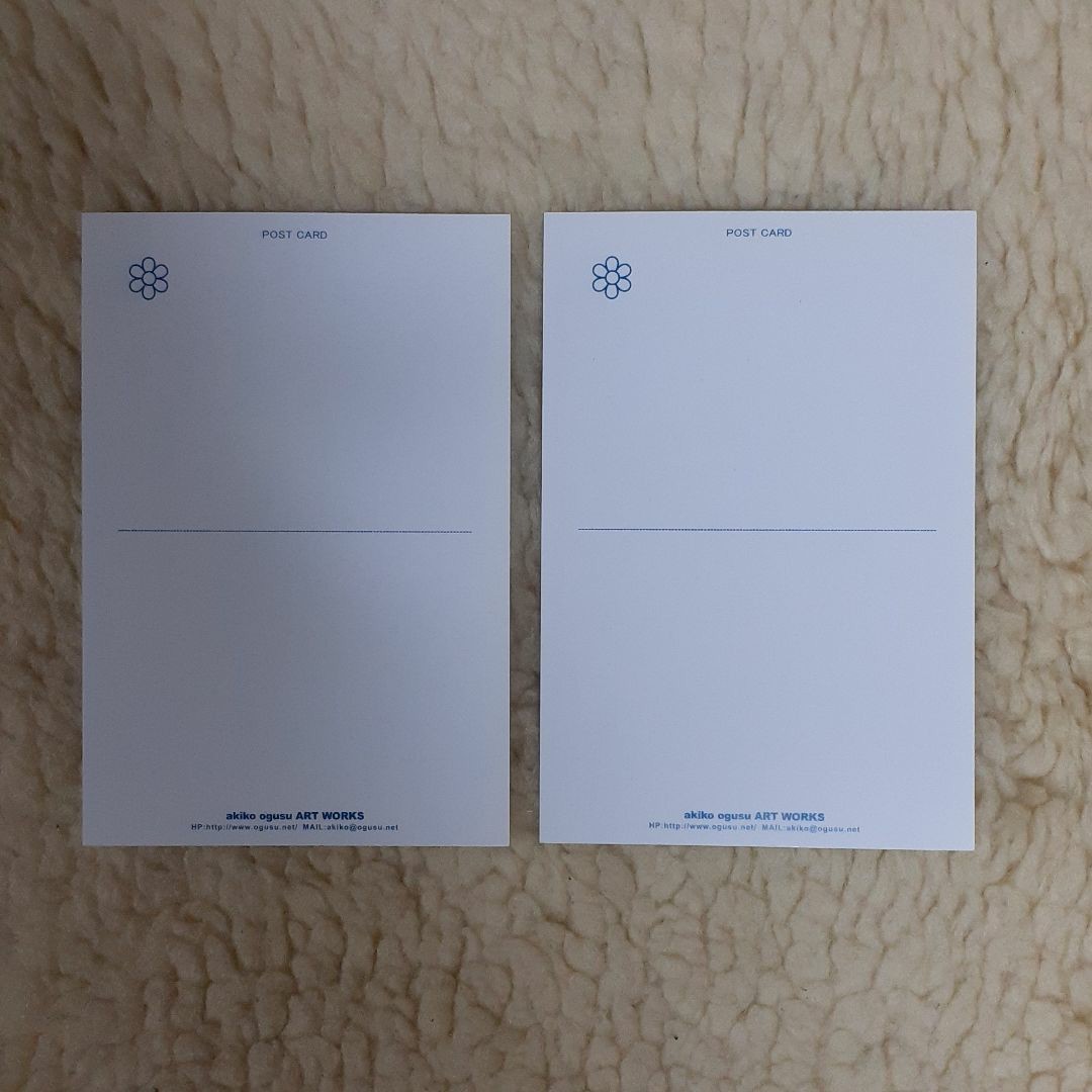 ハッピーNYとドイツ　ハッピーな人たちのポストカード　2枚セット　画家　小楠アキコ作品