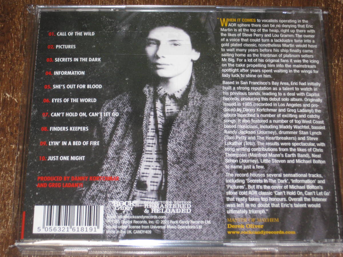 ERIC MARTIN エリック・マーティン S/T 2021年英Rock Candy リマスターCD 輸入盤_画像2