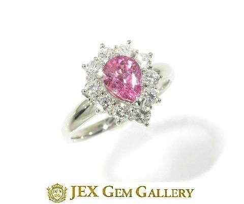 Pink Sapphire Pt900 ピンクサファイヤ リング No.110530_画像1