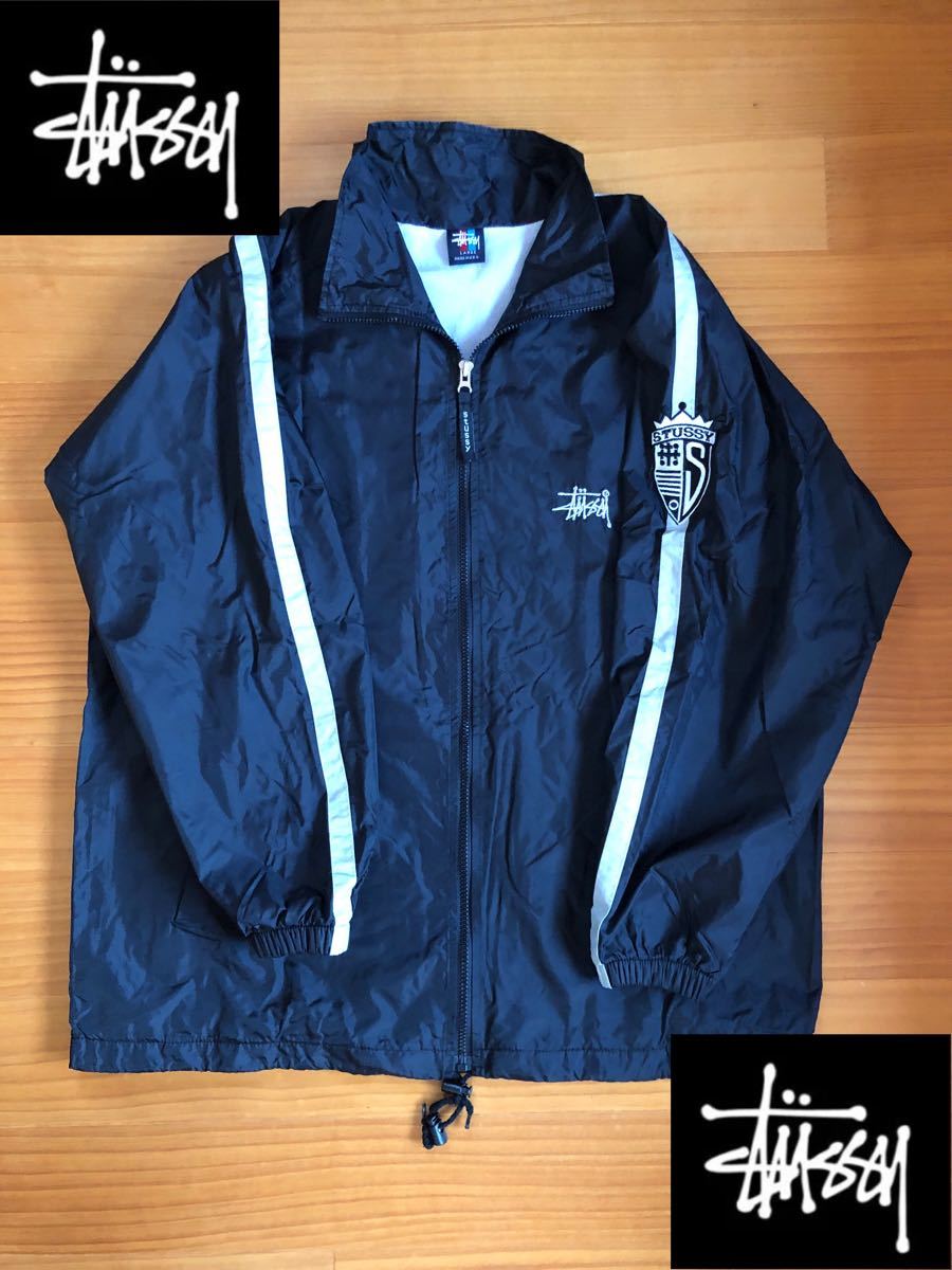 PayPayフリマ|【希少】STUSSY ステューシー ナイロン ジャケット 安価 stussy ステューシー ワンポイントロゴ ダウンジャケット 90s ダウンジャケット