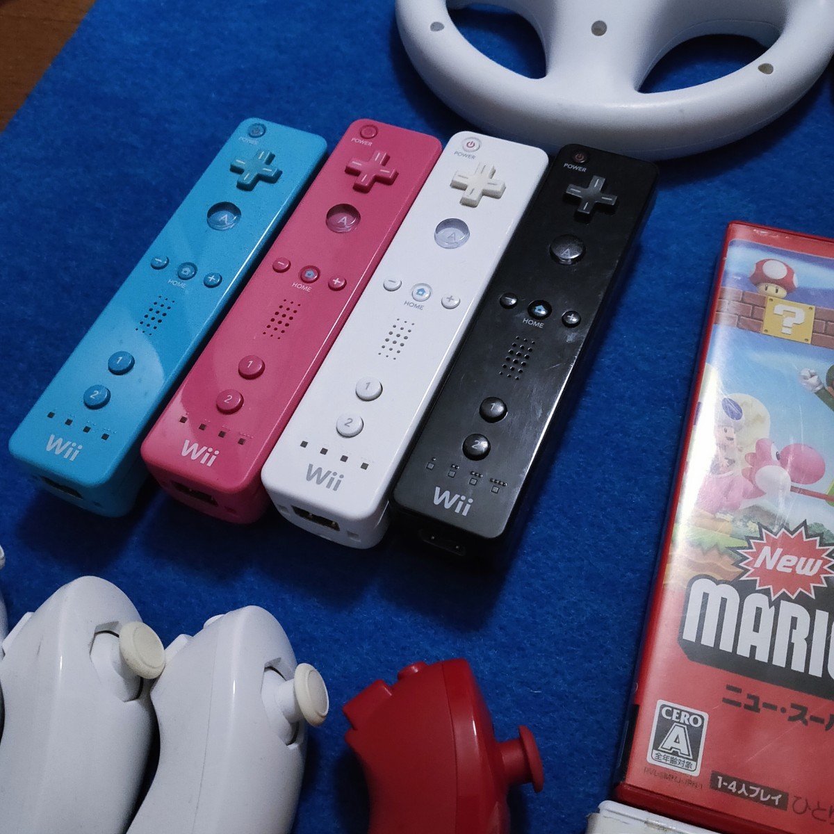 任天堂Wii 4人 ハンドル 本体 マリオカート 太鼓の達人 カラフルリモコン マリオカート スーパーマリオギャラクシー