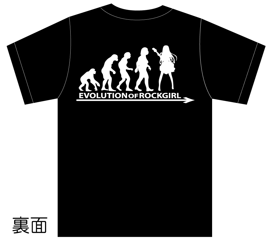 ヤフオク 進化 Evolution Tシャツ ロックガール ロック 黒