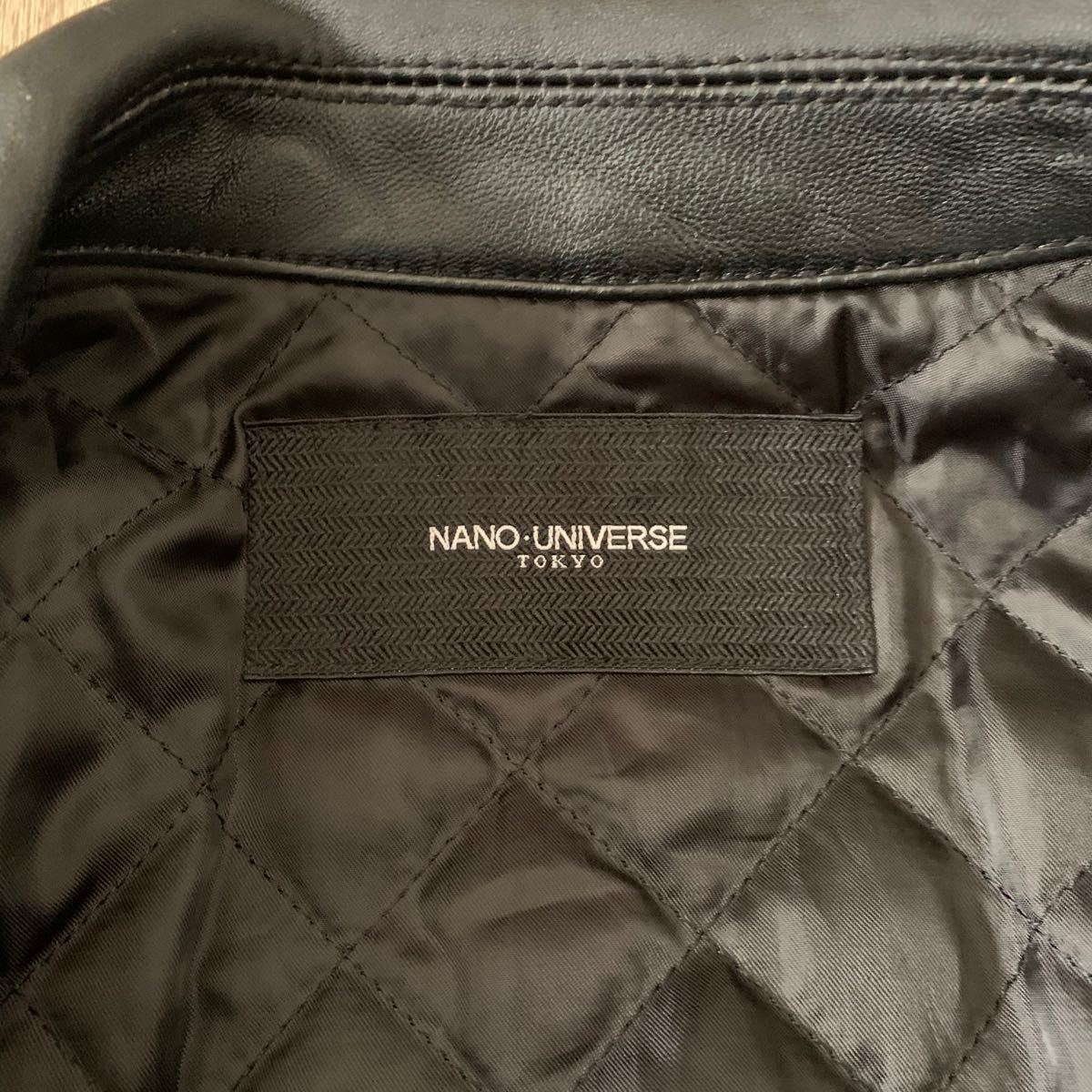 NANO-UNIVERSE ラムレザーダブルライダースジャケット