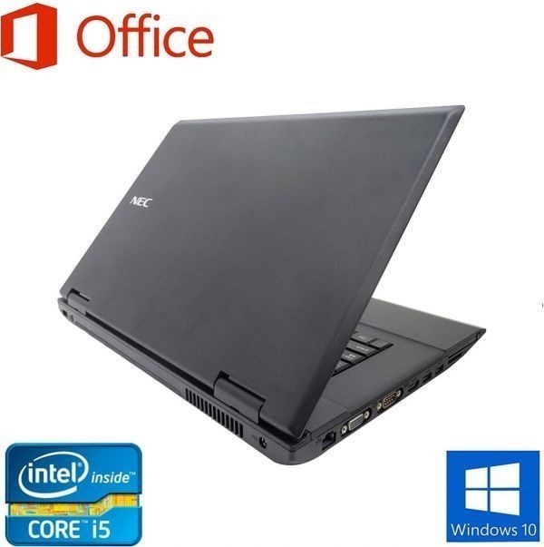 【サポート付き】NEC VK26 Windows10 PC 新品メモリー:4GB 新品HDD:1TB Office 2019 パソコン 15.6型_画像3