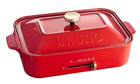 新品　毎日の食卓を彩るテーブルウエアの新定番BRUNO（ブルーノ）ホットプレート コンパクトホットプレート レッド