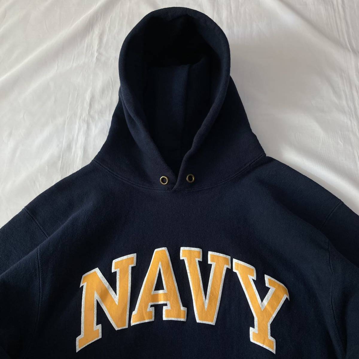 超美品 US.NAVY アメリカ海軍 貴重 90's チャンピオン Champion リバースウィーブ REVERSEWEAVE アメリカ製 USA製 パーカー ビンテージ_画像2