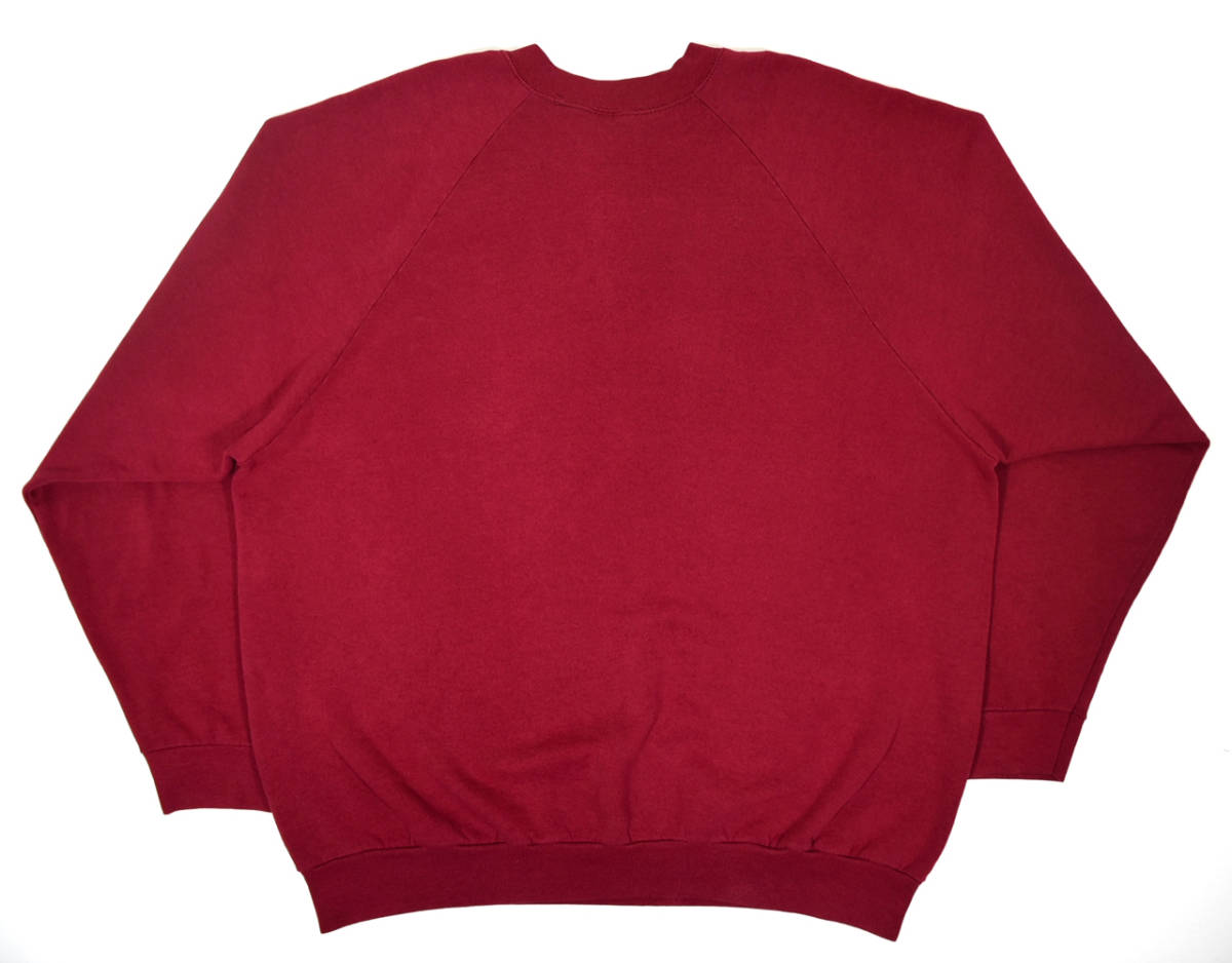 希少XXXLサイズ USA製 1980s FRUIT OF THE ROOM Sweat shirts Wine red ヴィンテージフルーツオブザルーム スウェットシャツ ワインレッド_画像2