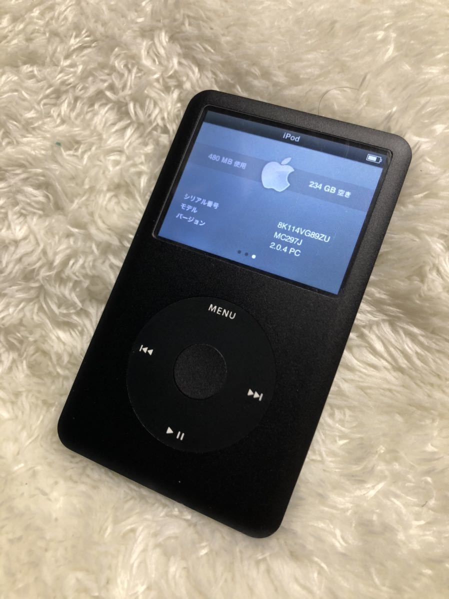 希少Apple iPod classic 第6.5世代 160GBから256GB オールブラック　 黒カスタム　改造 MC297J MC293J_画像2