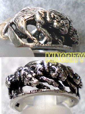 5 ream Wolf ring SIZE 23 number / silver 925 / man and woman use /./ Wolf /..../ oo kami/ LOBO / other size (21~24 number ) also equipped 