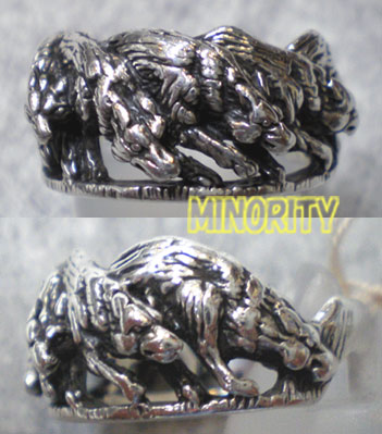 5 ream Wolf ring SIZE 23 number / silver 925 / man and woman use /./ Wolf /..../ oo kami/ LOBO / other size (21~24 number ) also equipped 