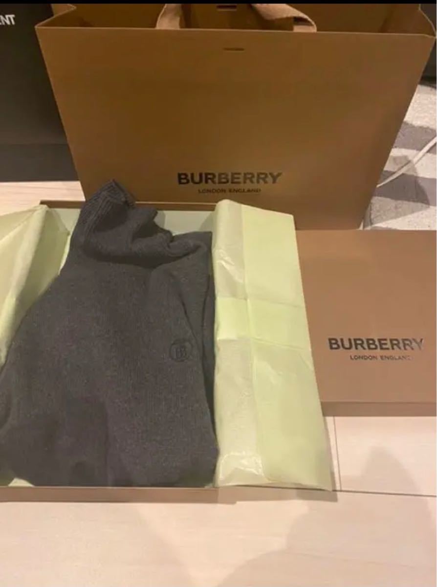 【BURBERRY】 カシミア ロールネックセーター