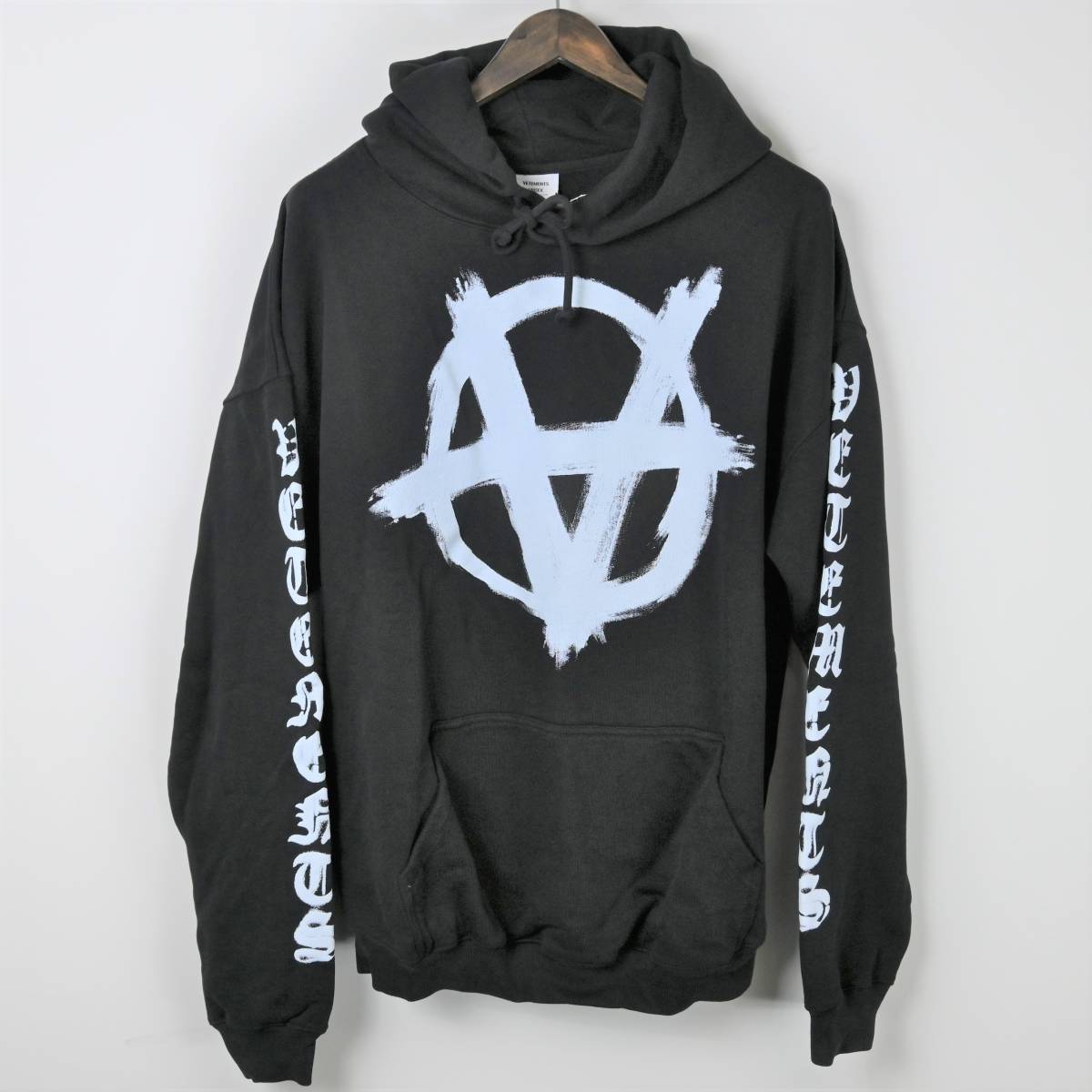 未使用 ヴェトモン VETEMENTS パーカ メンズ DOUBLE ANARCHY LOGO HOODIE Sサイズ_画像1