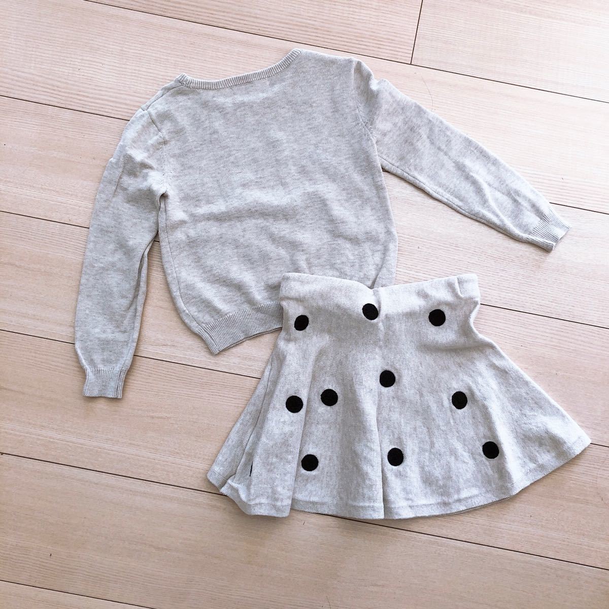 H&M セットアップ ニット トップス スカート エイチアンドエム 子供服 キッズ 女の子