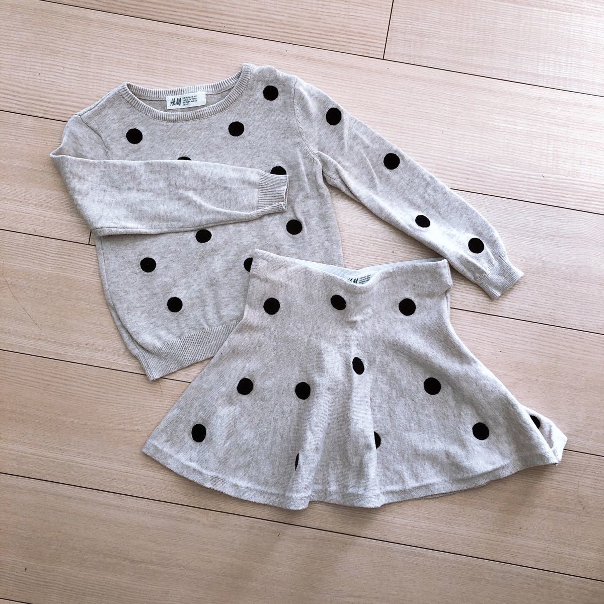 H&M セットアップ ニット トップス スカート エイチアンドエム 子供服 キッズ 女の子