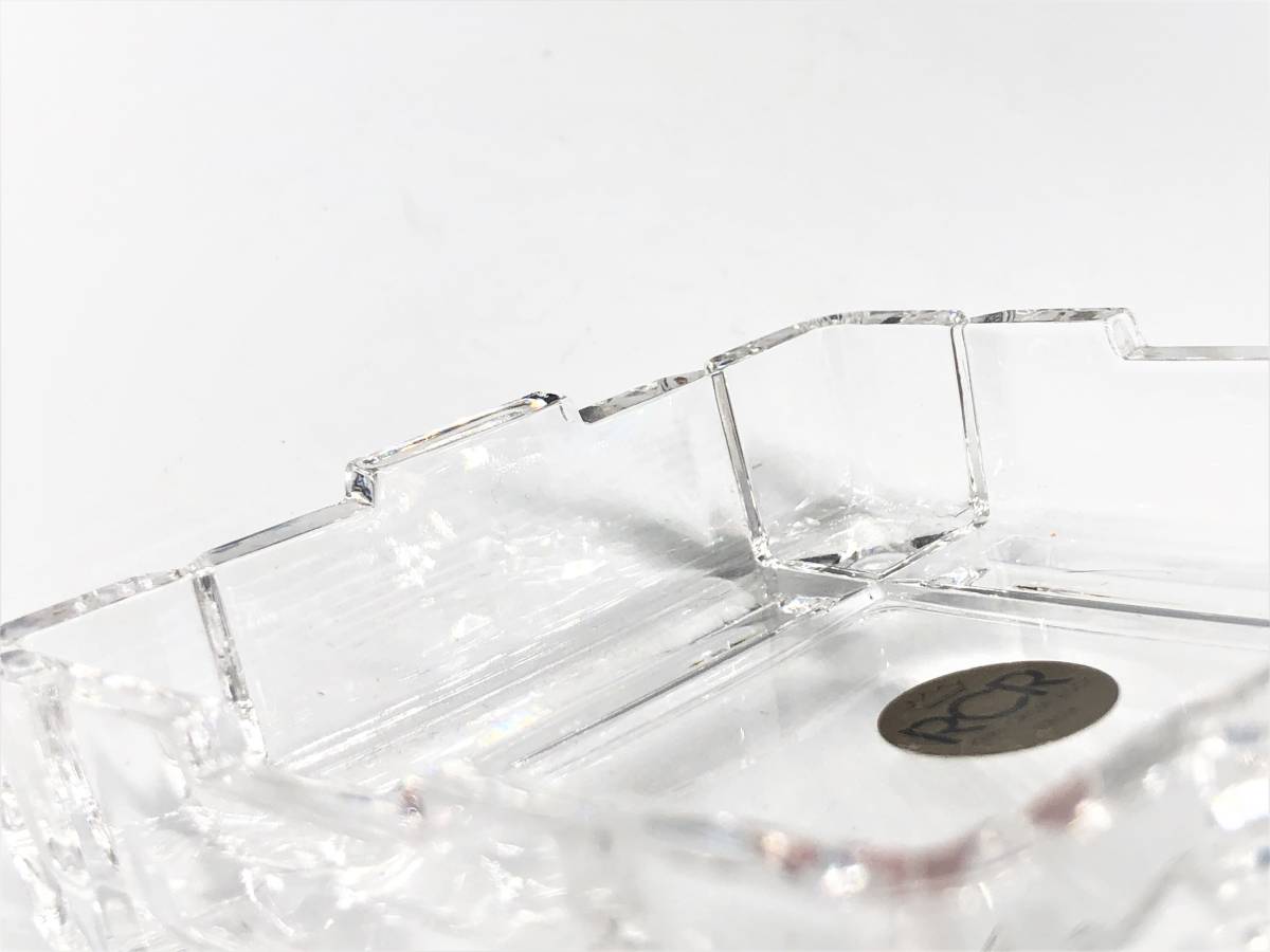 【クリスタルガラス灰皿】　イタリア　RCR社製　未使用品　共シール　　L0722F_画像4