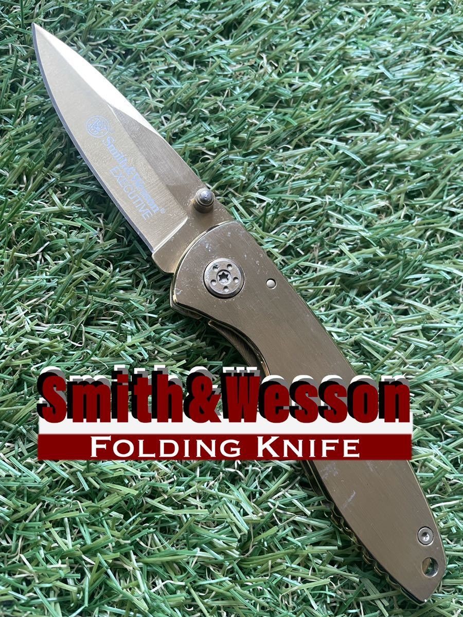 Smith&Wesson #701 Gold Executive フォールディングナイフ 折りたたみナイフ