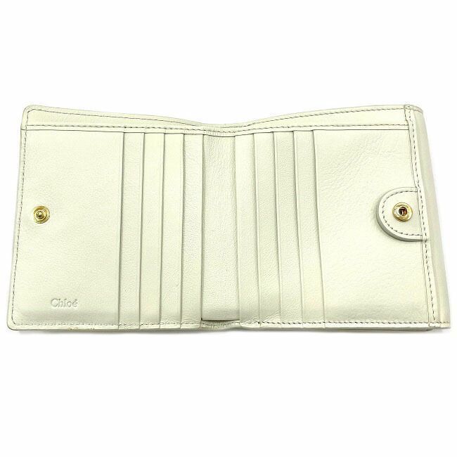 クロエ 二つ折り 財布 ホワイト ヴィック CHC19SP066A88 119 未使用 美