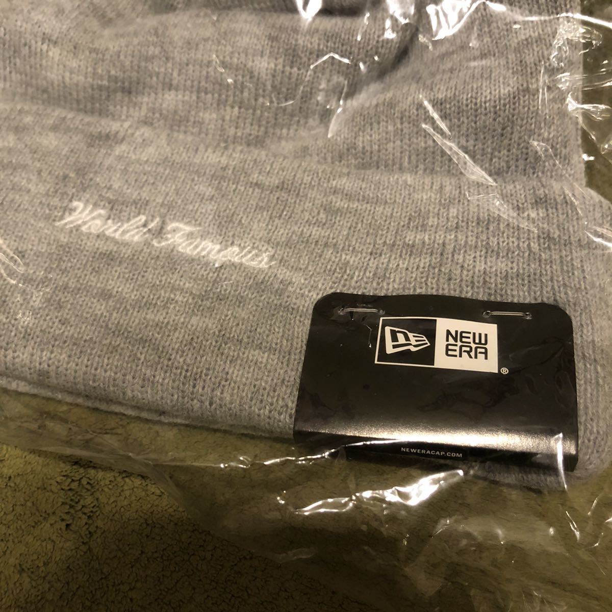 新品未使用　国内正規品 Supreme シュプリーム 18AW New Era Box Logo Beanie HEATHER GREY レア 希少_画像2