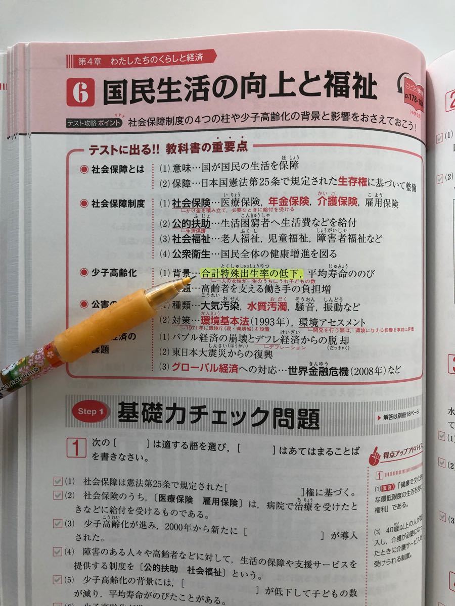 学研ニューユース問題集 中学公民　改訂版